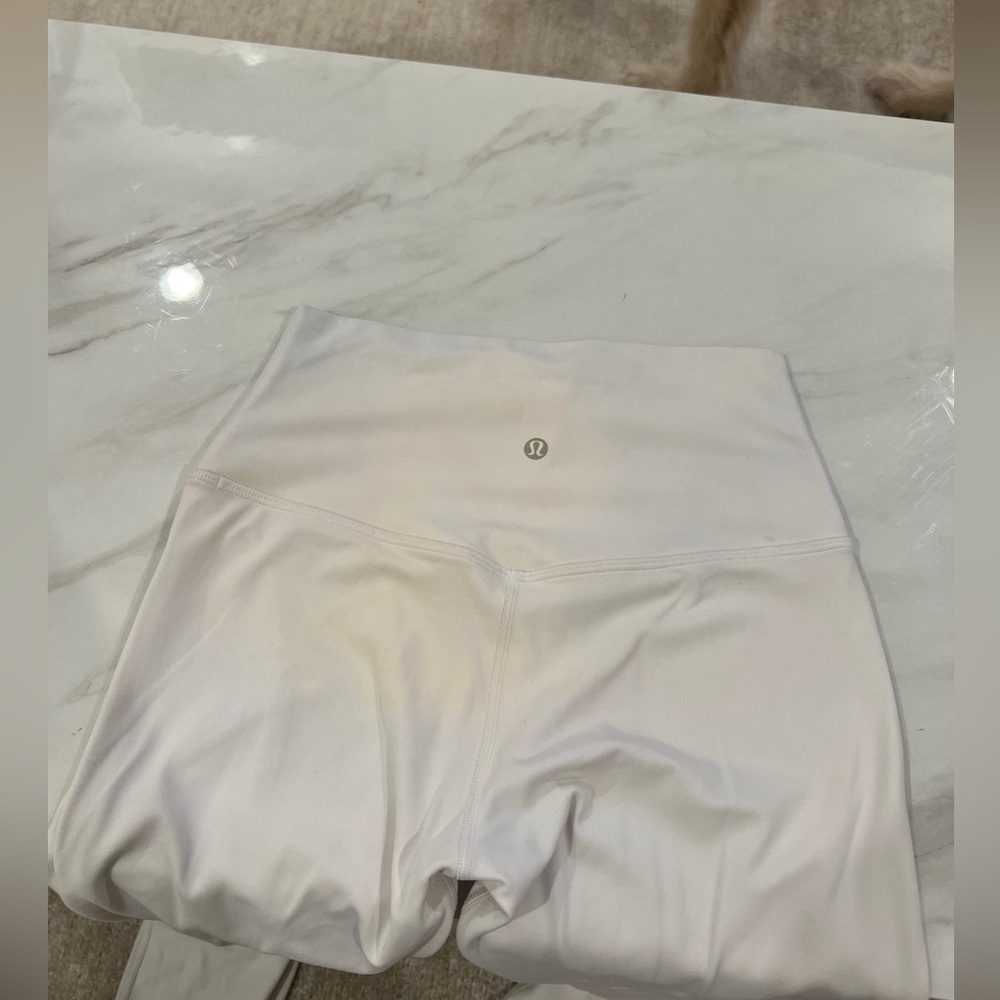 White Lululemon Double Lined Align Legging 25”